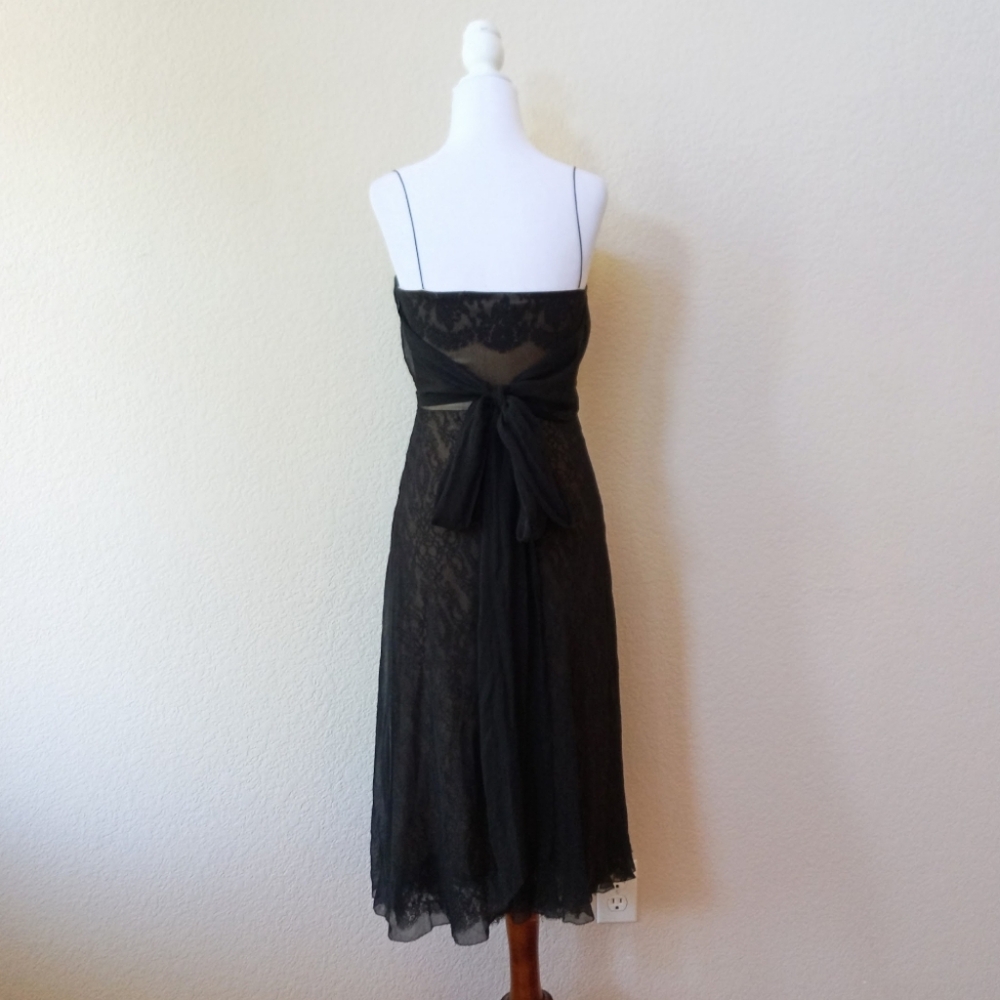 Elie Tahari silk chiffon and lace Y2K vintage-inspired dress - Picture 9 of 12
